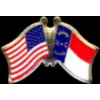 NORTH CAROLINA PIN STATE FLAG USA FRIENDSHIP FLAGS PIN